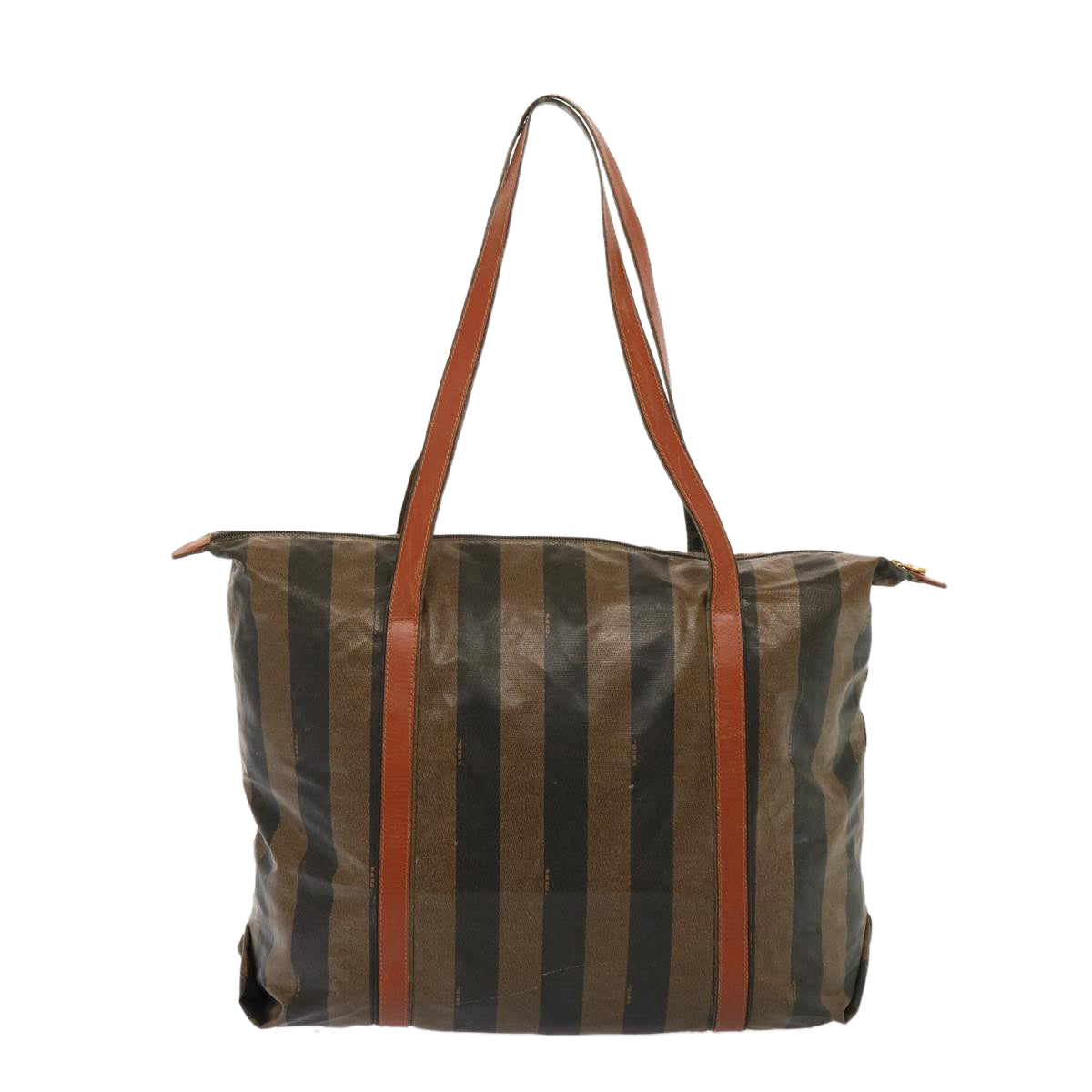 FENDI Pecan Canvas Tote Bag Brown Blackbs14250