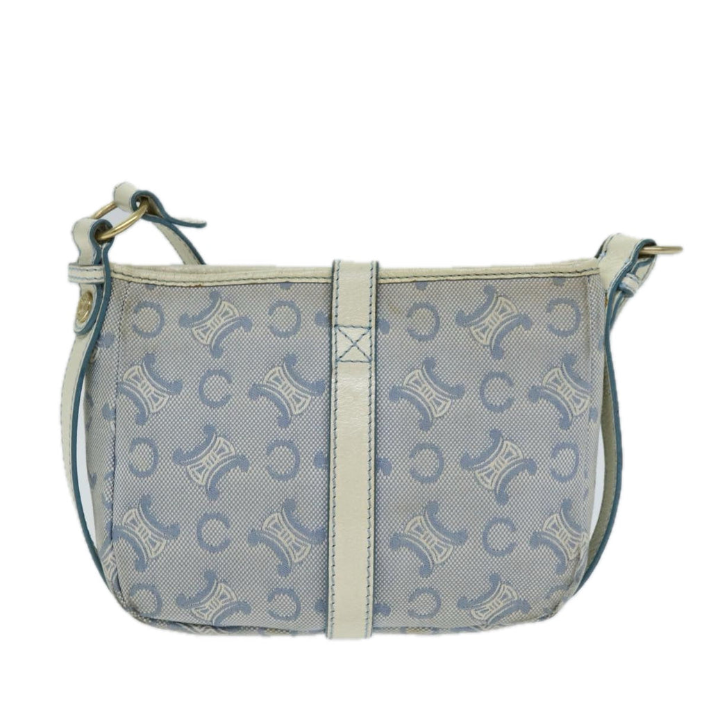 CELINE C Macadam Canvas Shoulder Bag Blue Auth bs14297