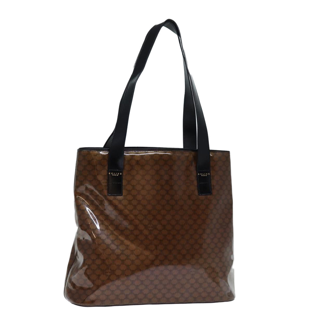 CELINE Macadam Canvas Tote Bag Brown  14321