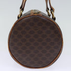 CELINE Macadam Canvas Hand Bag PVC Brown  14322