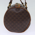CELINE Macadam Canvas Hand Bag PVC Brown  14322
