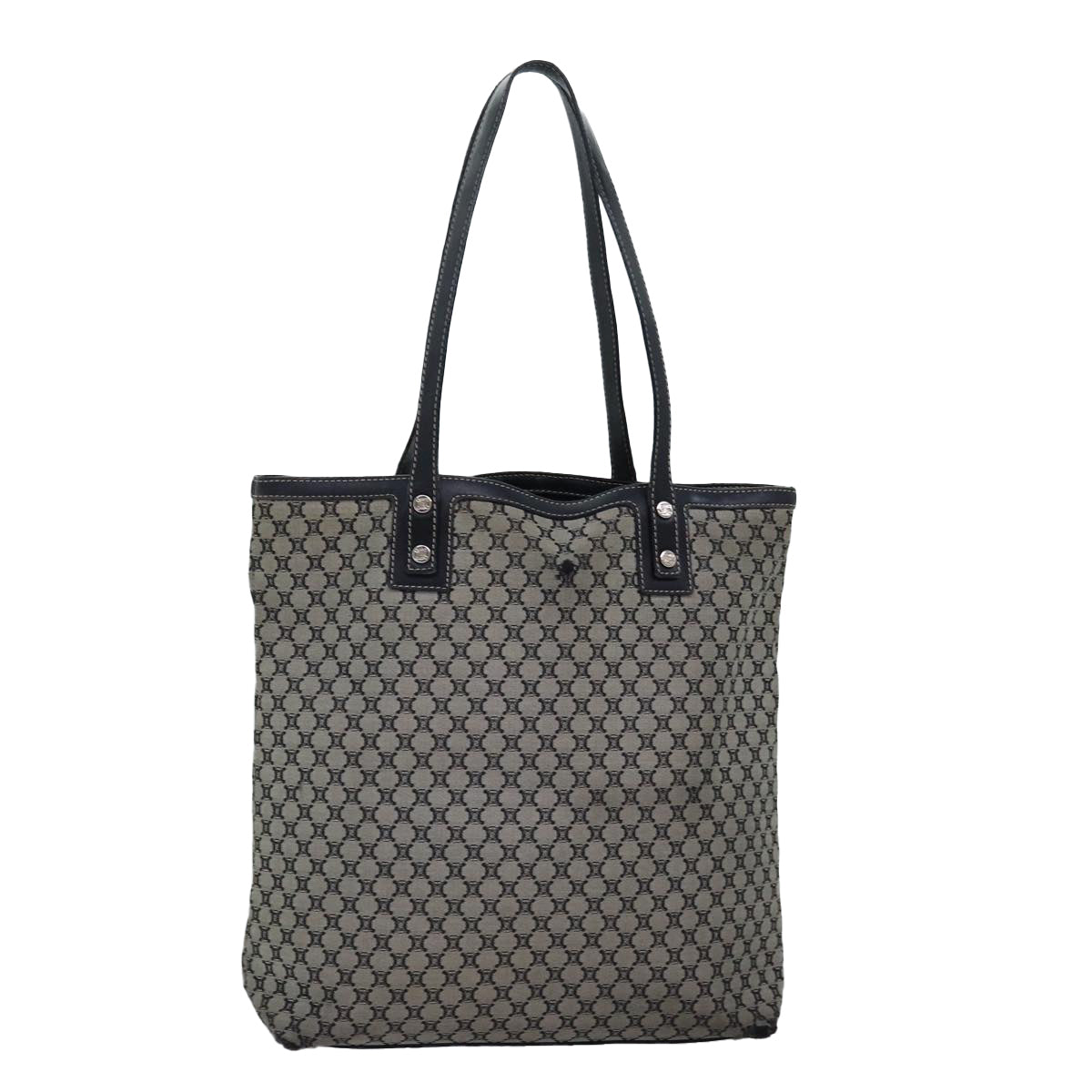 CELINE Macadam Canvas Tote Bag Gray Auth bs14323