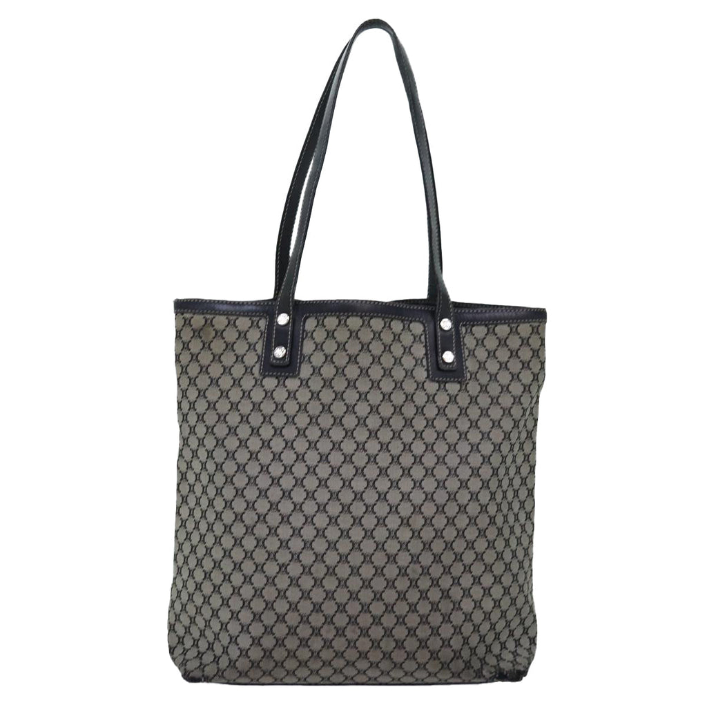 CELINE Macadam Canvas Tote Bag Gray Auth bs14323