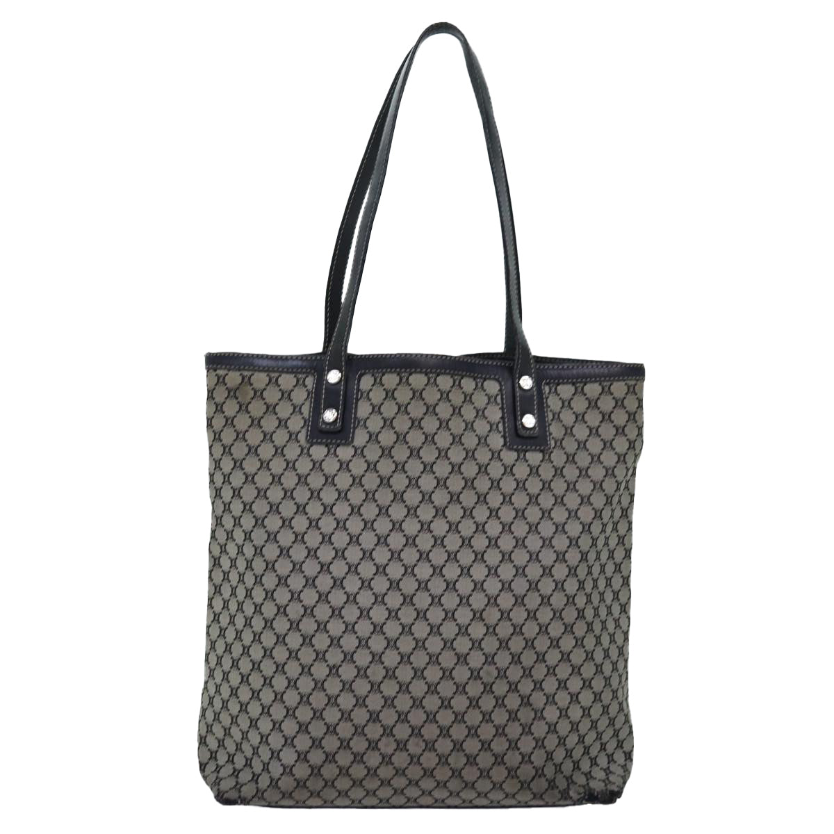 CELINE Macadam Canvas Tote Bag Gray Auth bs14323