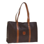 CELINE Macadam Canvas Tote Bag PVC Brown  14330