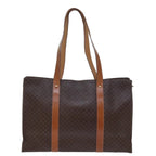 CELINE Macadam Canvas Tote Bag PVC Brown  14330
