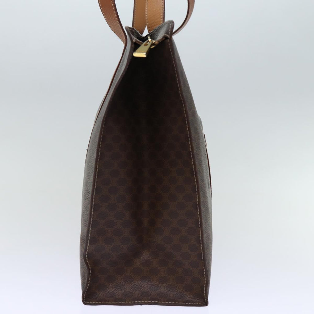 CELINE Macadam Canvas Tote Bag PVC Brown  14330