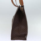 CELINE Macadam Canvas Tote Bag PVC Brown  14330