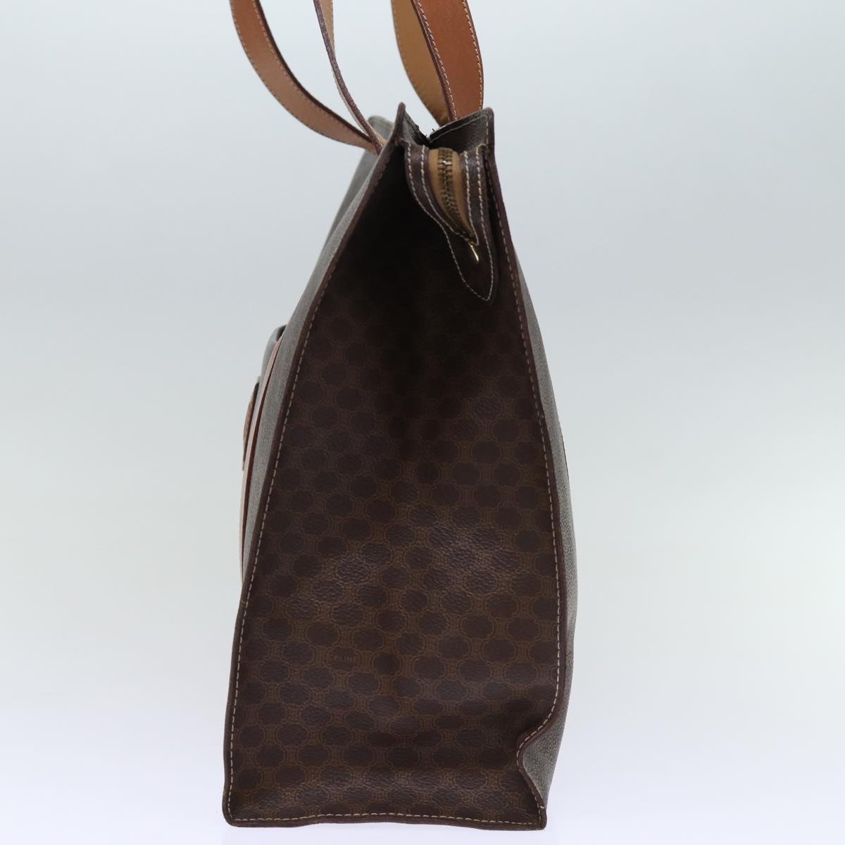 CELINE Macadam Canvas Tote Bag PVC Brown  14330