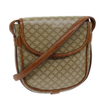CELINE Macadam Canvas Shoulder Bag Beige  14377