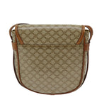 CELINE Macadam Canvas Shoulder Bag Beige  14377