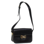 CELINE Horse Carriage Shoulder Bag Leather Black  14459