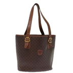 CELINE Macadam Canvas Tote Bag PVC Brown  14460