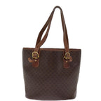 CELINE Macadam Canvas Tote Bag PVC Brown  14460