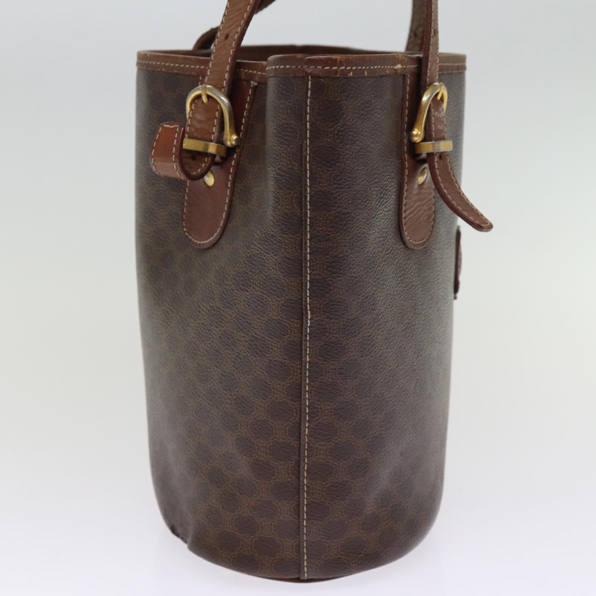 CELINE Macadam Canvas Tote Bag PVC Brown  14460