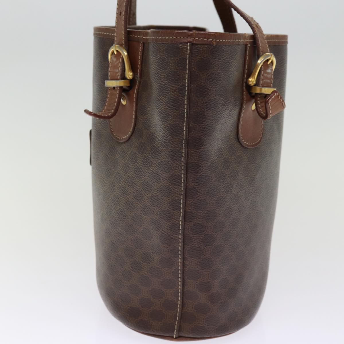 CELINE Macadam Canvas Tote Bag PVC Brown  14460