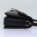 CELINE Macadam Canvas Shoulder Bag PVC Black  14461
