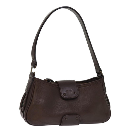 Chloe Shoulder Bag Leather Brown bs14462