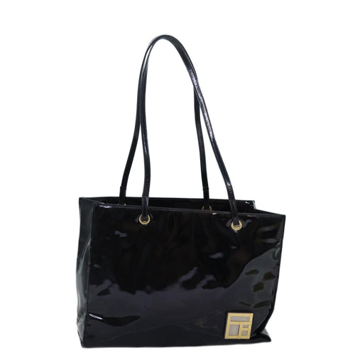FENDI Tote Bag Enamel Blackbs14475