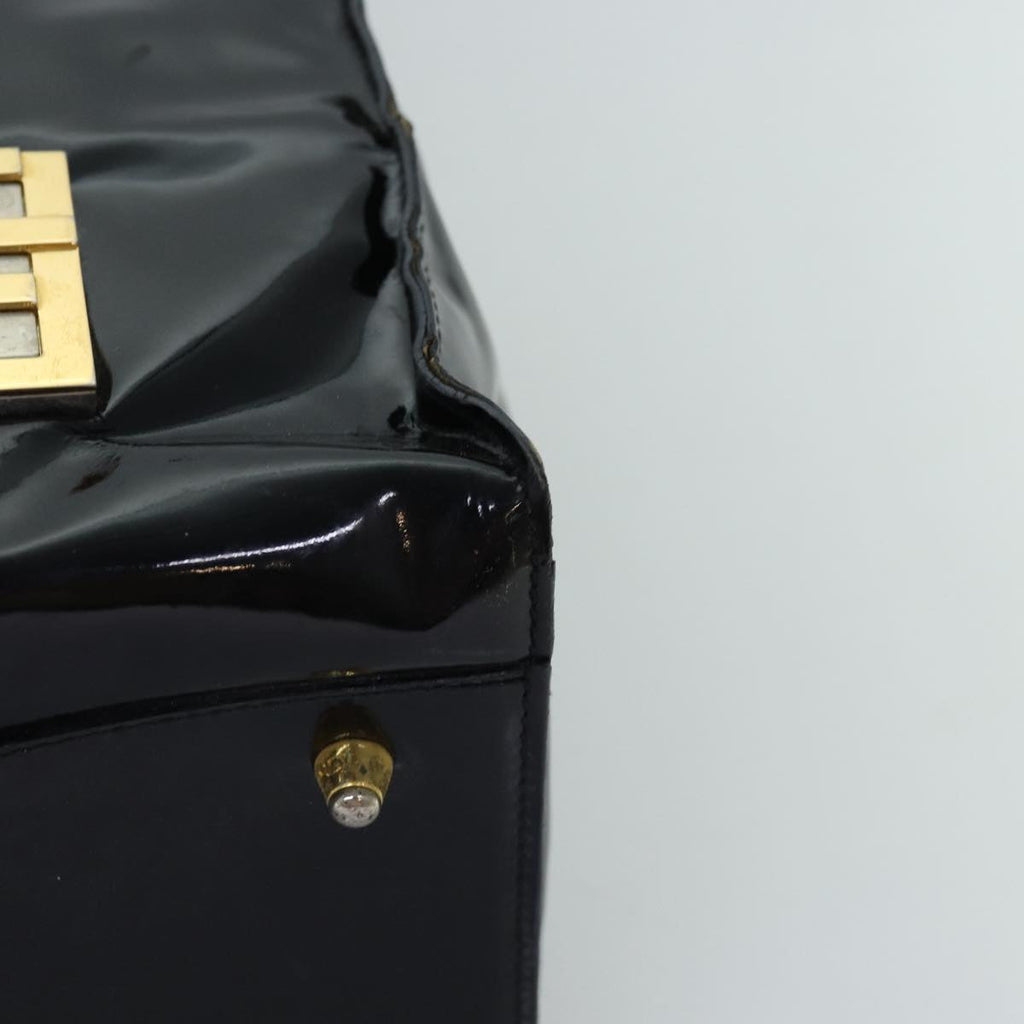 FENDI Tote Bag Enamel Blackbs14475