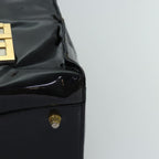 FENDI Tote Bag Enamel Blackbs14475