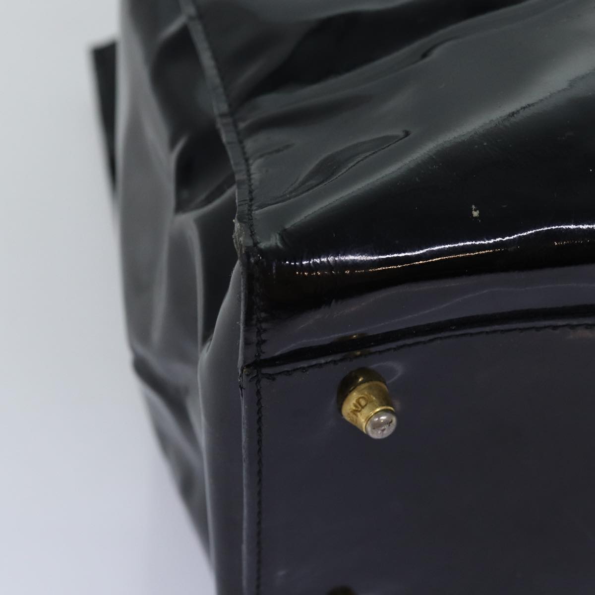 FENDI Tote Bag Enamel Blackbs14475