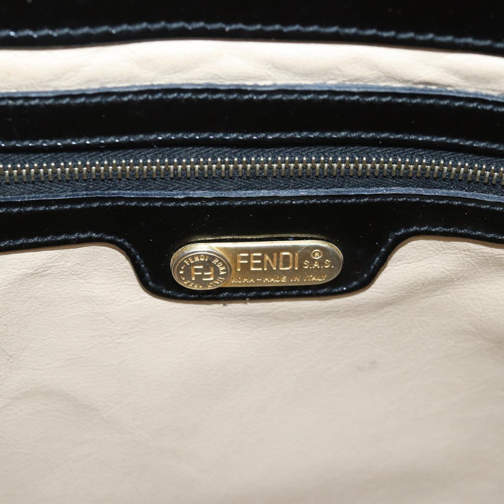 FENDI Tote Bag Enamel Blackbs14475
