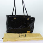 FENDI Tote Bag Enamel Blackbs14475