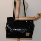 FENDI Tote Bag Enamel Blackbs14475