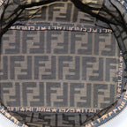 FENDI Zucca Canvas Vanity Cosmetic Pouch Brown Blackbs14490