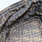 FENDI Zucca Canvas Vanity Cosmetic Pouch Brown Blackbs14490