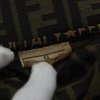 FENDI Zucca Canvas Vanity Cosmetic Pouch Brown Blackbs14490