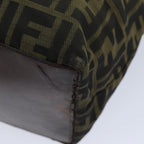 FENDI Zucca Canvas Tote Bag Black Brownbs14491