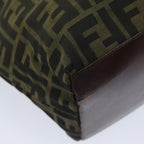 FENDI Zucca Canvas Tote Bag Black Brownbs14491