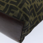 FENDI Zucca Canvas Tote Bag Black Brownbs14491