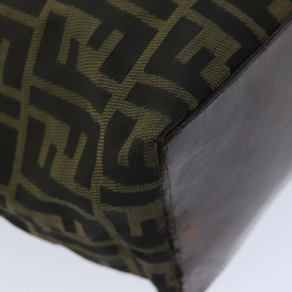 FENDI Zucca Canvas Tote Bag Black Brownbs14491