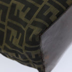 FENDI Zucca Canvas Tote Bag Black Brownbs14491