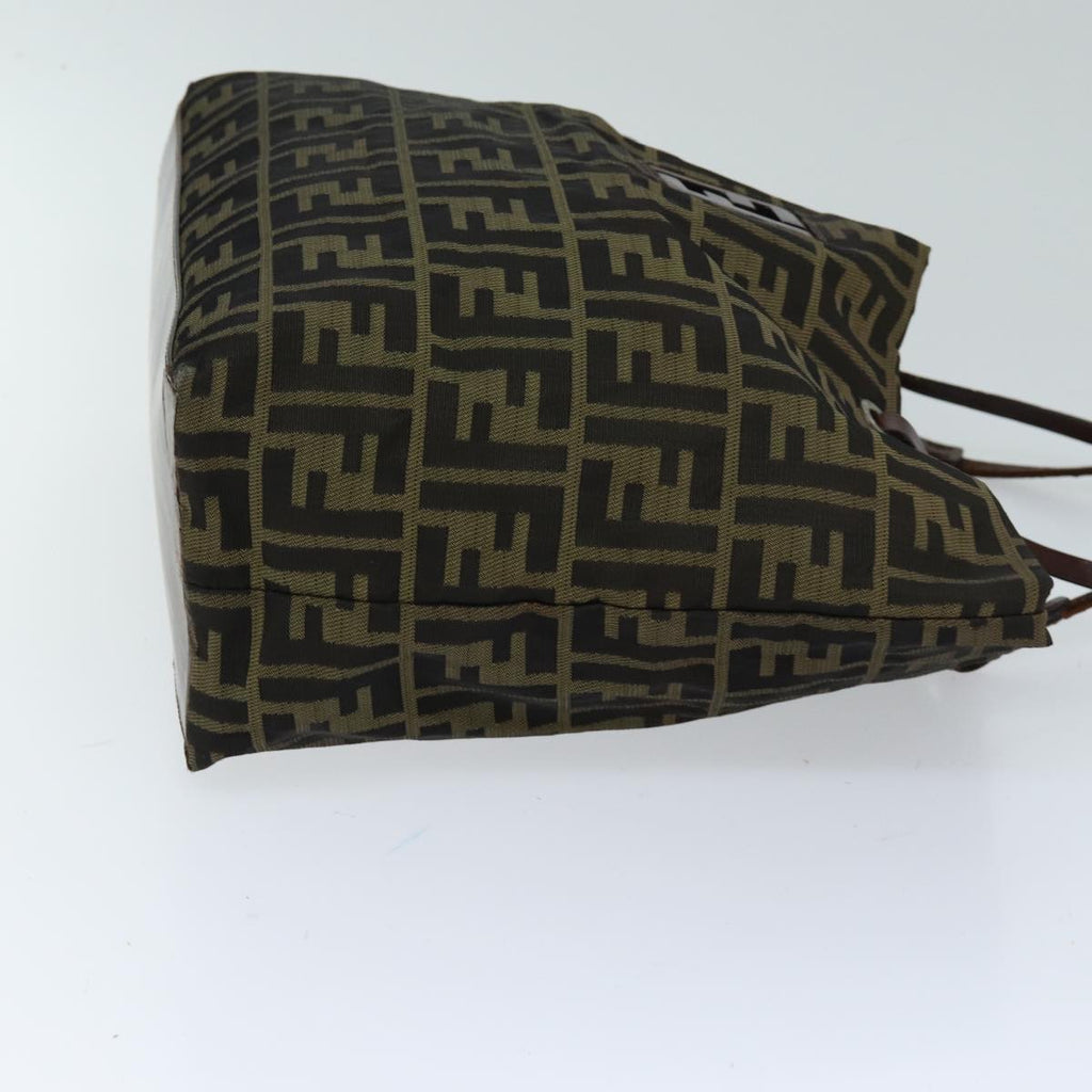 FENDI Zucca Canvas Tote Bag Black Brownbs14491