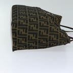 FENDI Zucca Canvas Tote Bag Black Brownbs14491