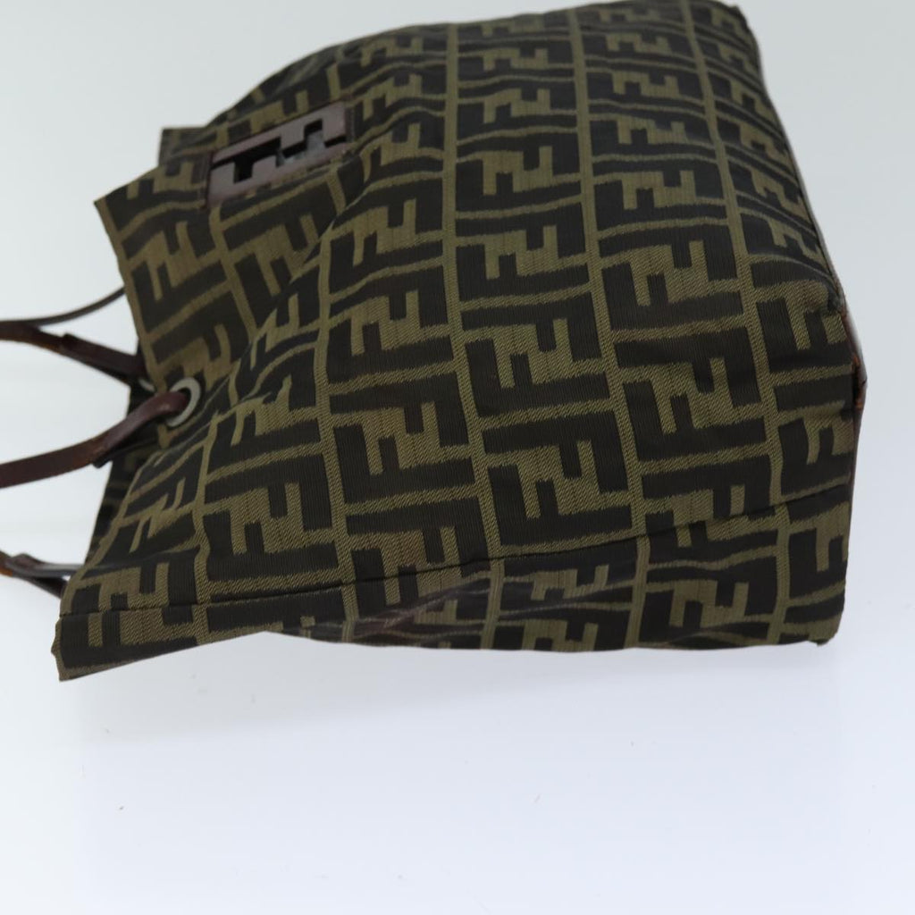 FENDI Zucca Canvas Tote Bag Black Brownbs14491