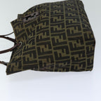 FENDI Zucca Canvas Tote Bag Black Brownbs14491