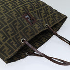 FENDI Zucca Canvas Tote Bag Black Brownbs14491