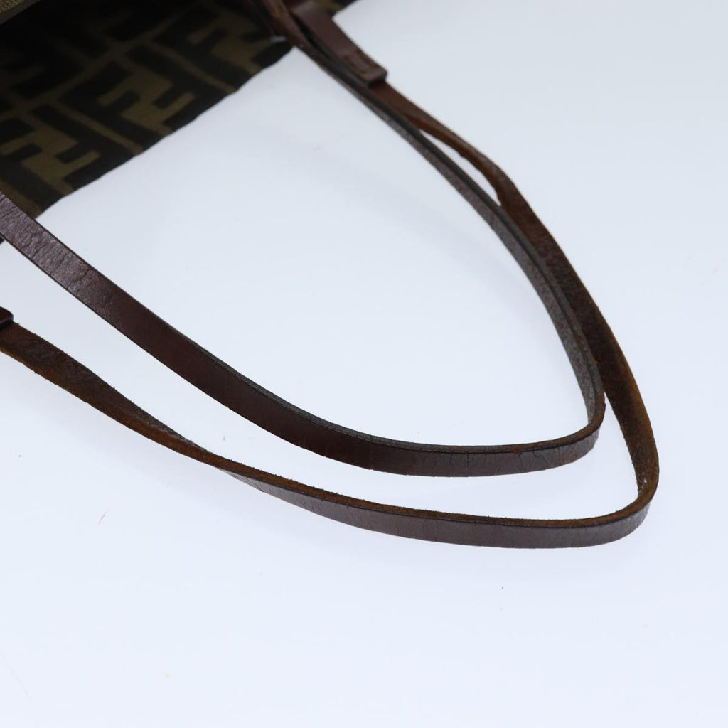 FENDI Zucca Canvas Tote Bag Black Brownbs14491