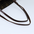 FENDI Zucca Canvas Tote Bag Black Brownbs14491