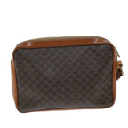 CELINE Macadam Canvas Clutch Bag PVC Brown Auth bs14536