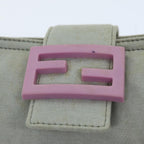 FENDI Mamma Baguette Shoulder Bag Cotton Graybs14545