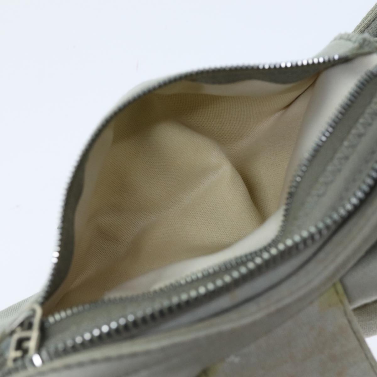 FENDI Mamma Baguette Shoulder Bag Cotton Graybs14545