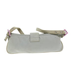 FENDI Mamma Baguette Shoulder Bag Cotton Graybs14545