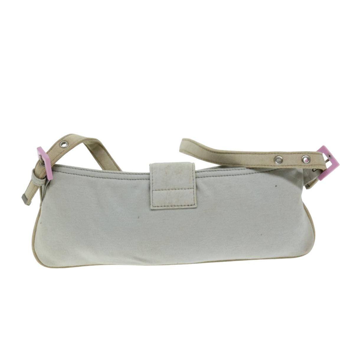 FENDI Mamma Baguette Shoulder Bag Cotton Graybs14545
