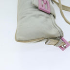 FENDI Mamma Baguette Shoulder Bag Cotton Graybs14545